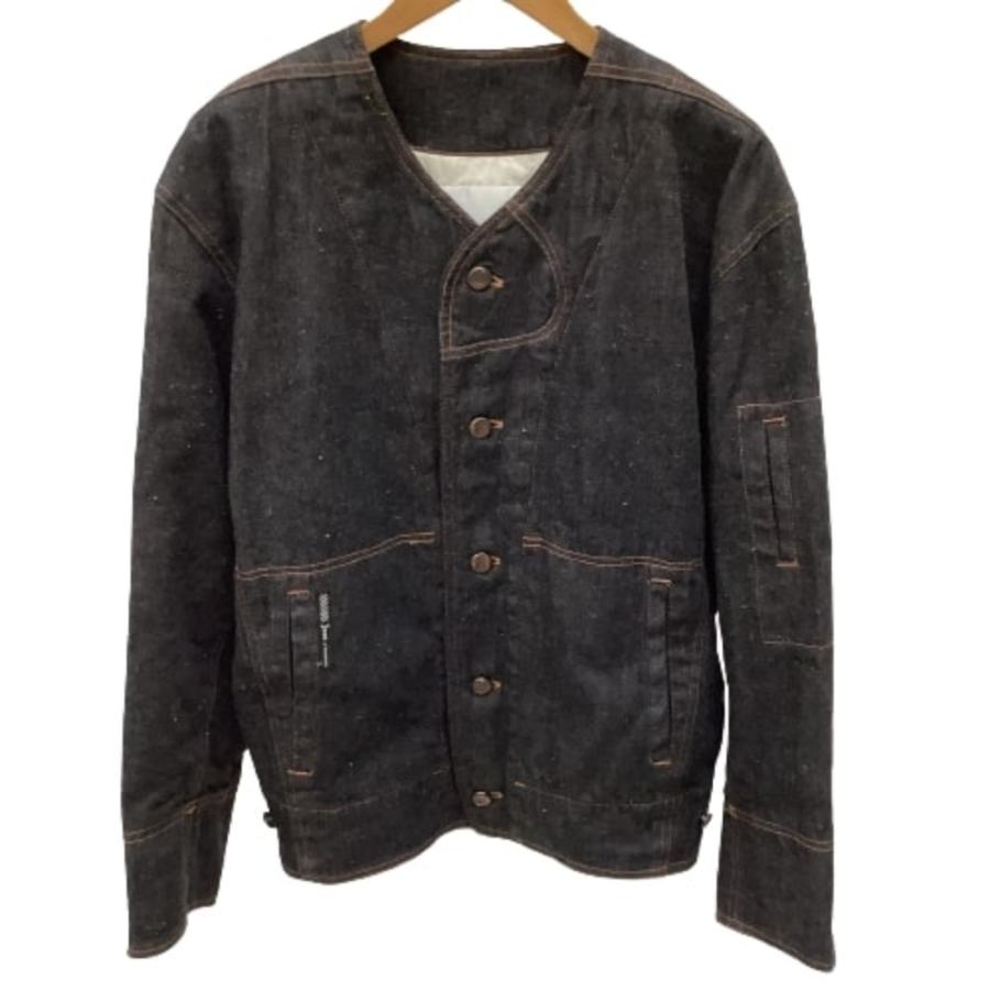 me ISSEY MIYAKE デニムノーカラージャケット ISSEY MIYAKE（イッセイミヤケ） ♪♪ レディース デニムジャケット