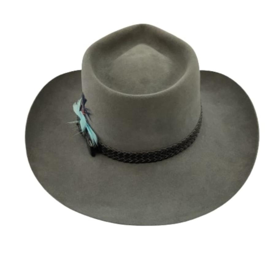 ♪♪ AKUBRA アクブラ メンズ 中折れ帽子 ハット SIZE 57 グレー やや