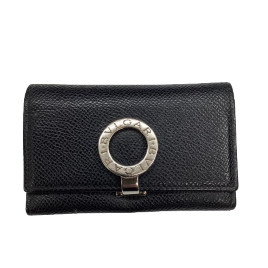 BVLGARI（ブルガリ） 6連 キーケース レザー ブラック やや傷や汚れ
