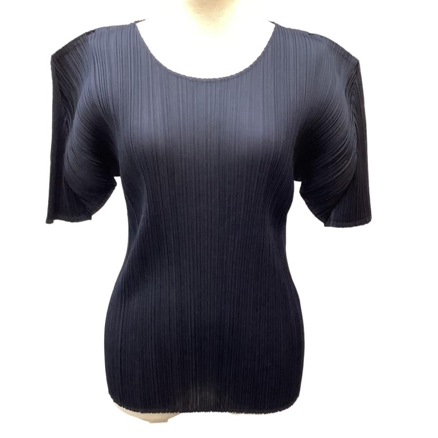 PLEATS PLEASE プリーツプリーズ 半袖カットソー ネイビー pleats please issey miyake カットソー ネイビー 3
