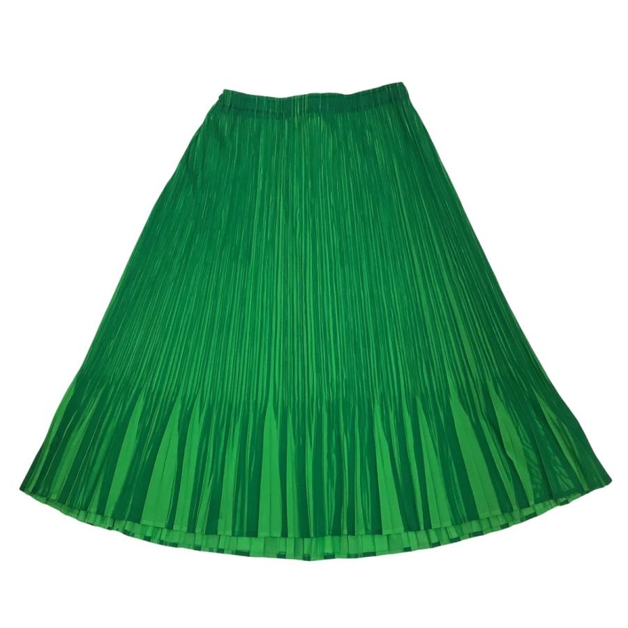 プリーツプリーズ ひざ丈 スカート グリーン サイズ3 ISSEY MIYAKE（イッセイミヤケ） PLEATS PLEASE スカート SIZE 3 PP23