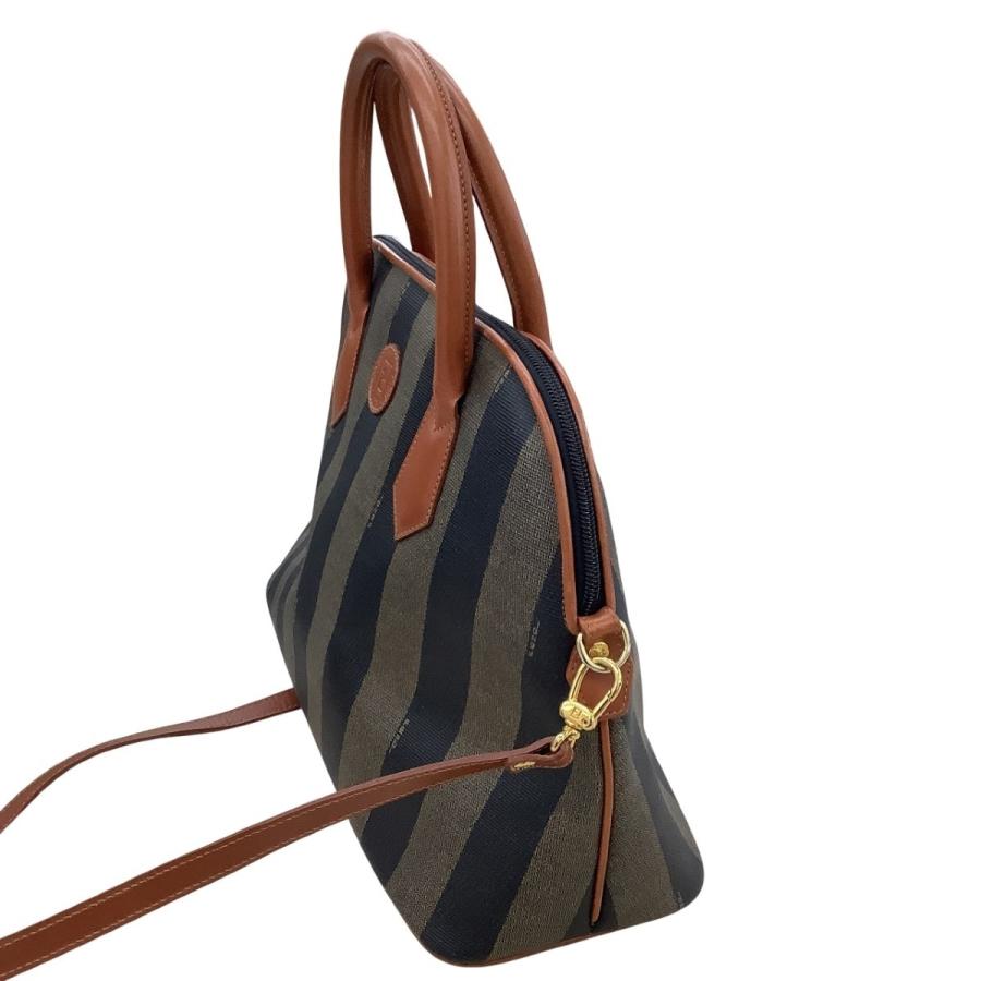『格安』FENDI(フェンディ)ハンドバッグ PVC ペカン柄 FENDI（フェンディ） レディース ハンドバッグ PVC ぺカン柄 ブラウン
