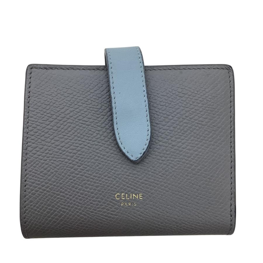CELINE（セリーヌ） レディース 2つ折り財布 グレー やや傷や汚れあり