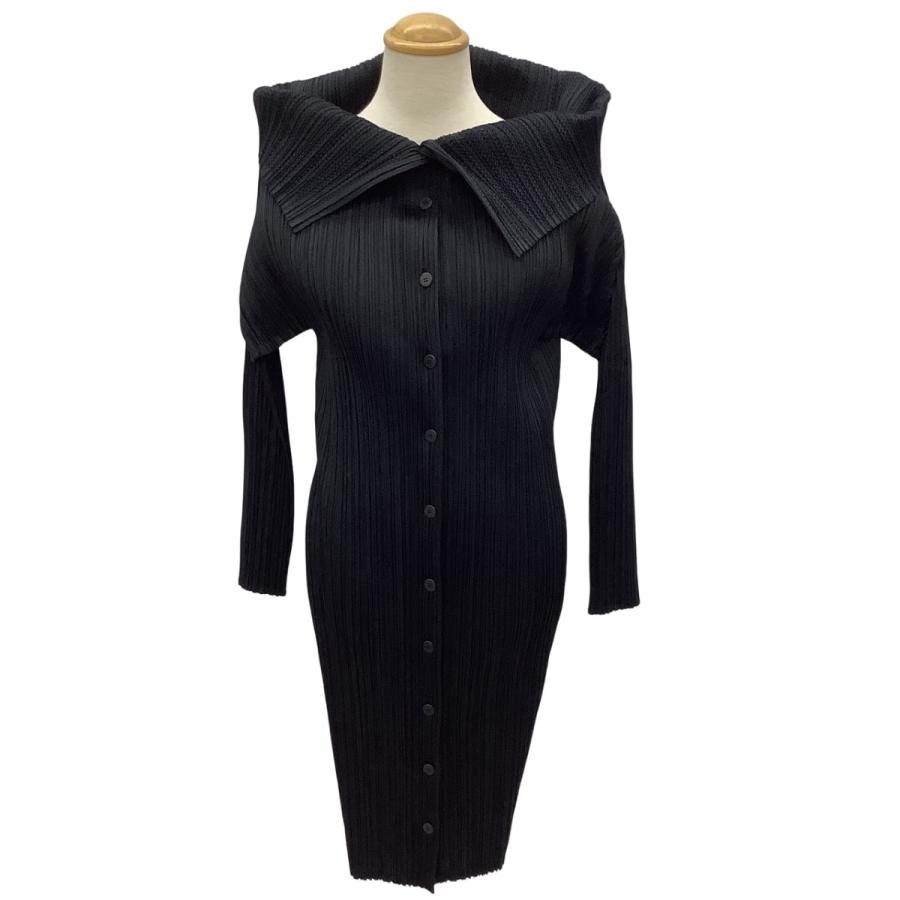 プリーツプリーズ 変形ワンピース 黒 新品未使用 ５ ISSEY MIYAKE（イッセイミヤケ） PLEATS PLEASE 変形 ジャケット