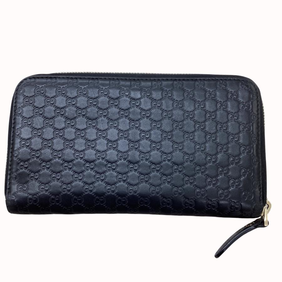 GUCCI（グッチ） 長財布 449391-496334 マイクログッチシマ ブラック