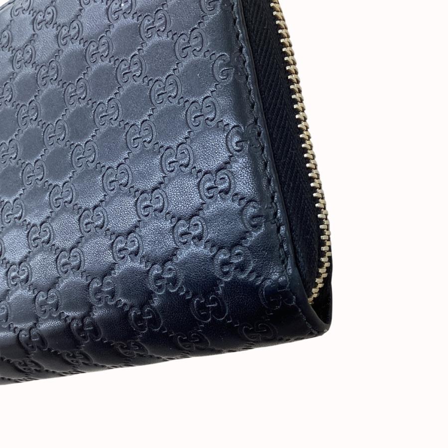 GUCCI（グッチ） 長財布 449391-496334 マイクログッチシマ ブラック