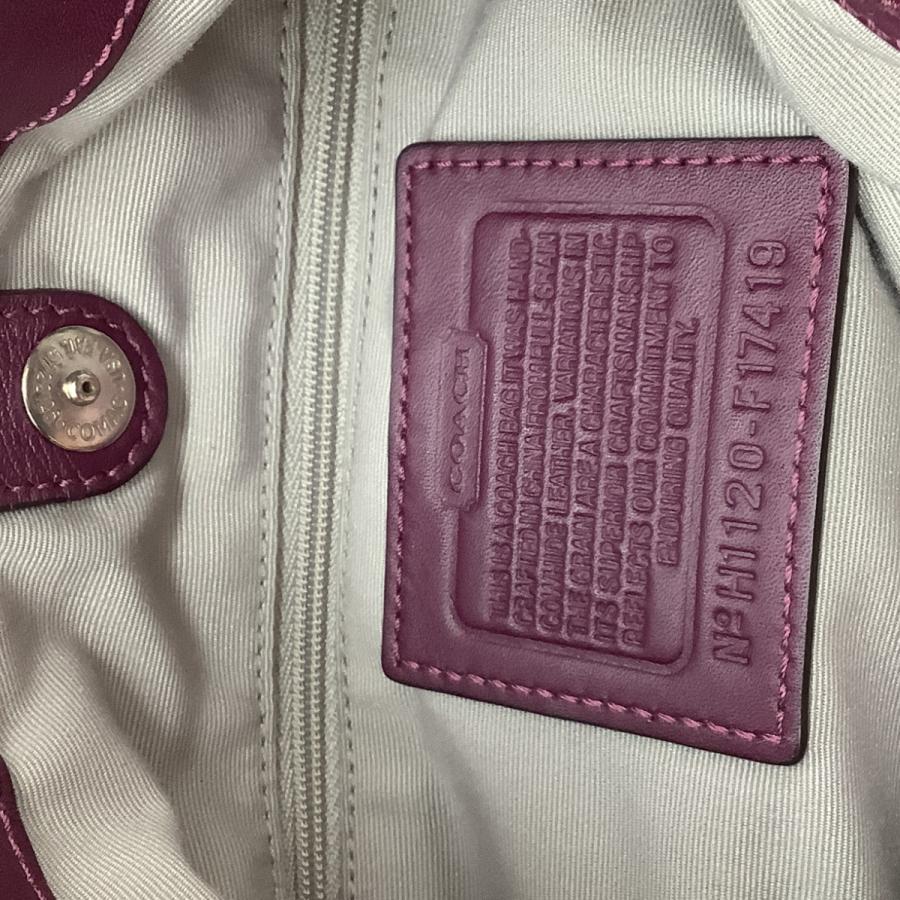 COACH（コーチ） パイソン柄 ハンドバッグ H1120-F17419 赤系 やや傷や