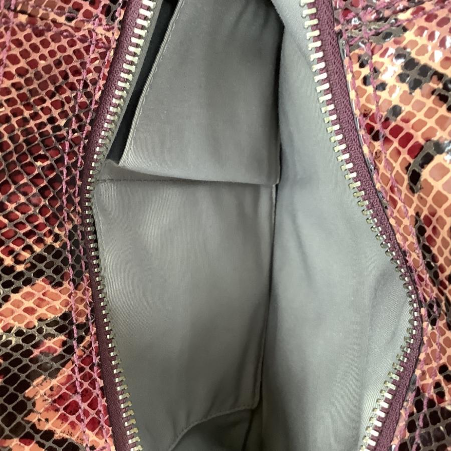 COACH（コーチ） パイソン柄 ハンドバッグ H1120-F17419 赤系 やや傷や