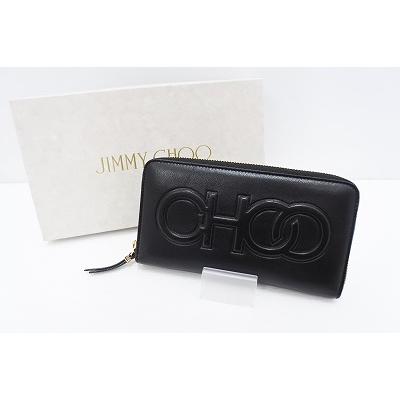 □□ JIMMY CHOO ジミーチュウ BETTINA ラウンドファスナー 長財布 