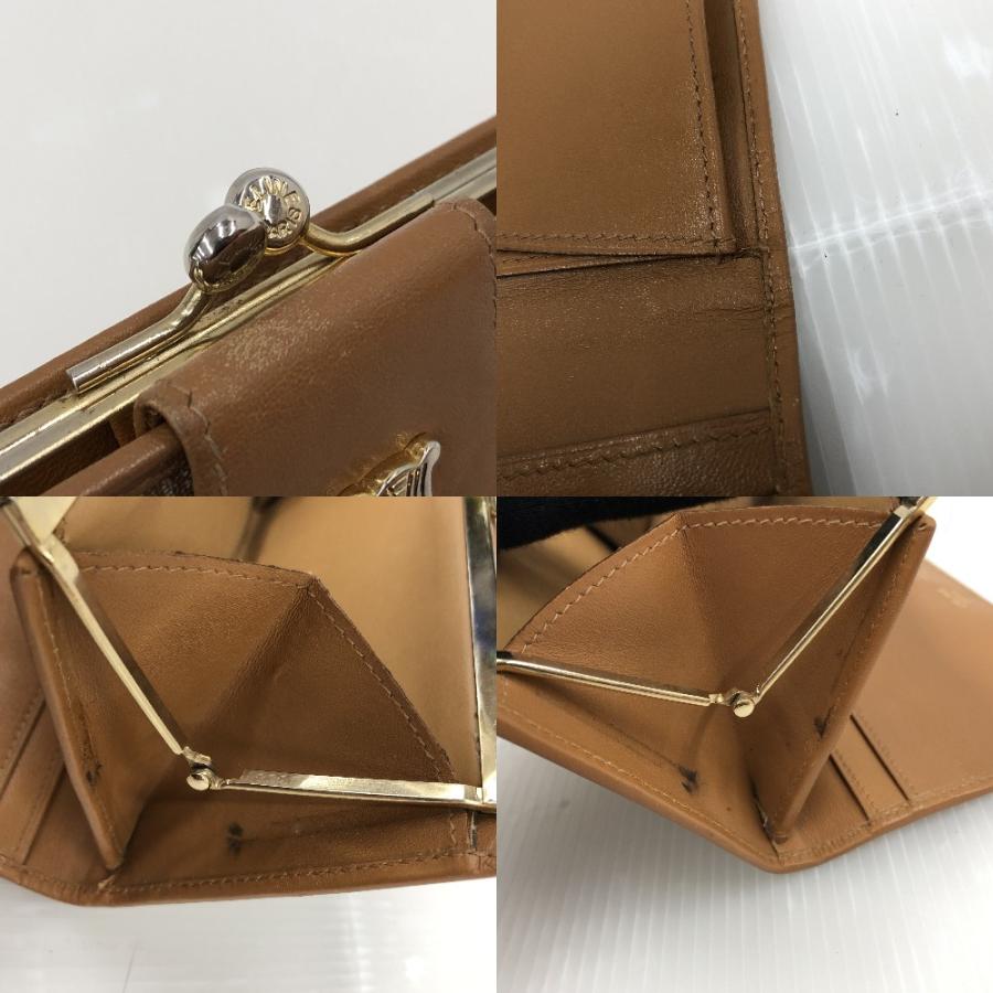 CELINE（セリーヌ） □□ 二つ折り長財布 がま口 マカダム ベージュ 傷