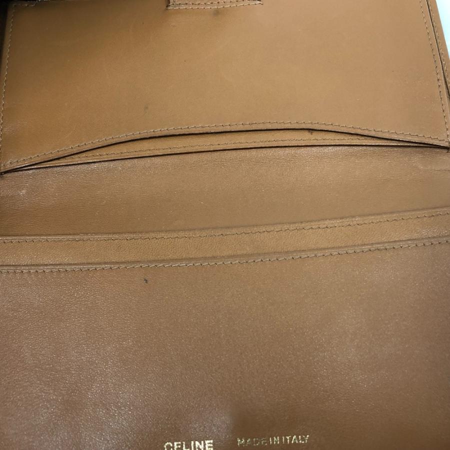 CELINE（セリーヌ） □□ 二つ折り長財布 がま口 マカダム ベージュ 傷