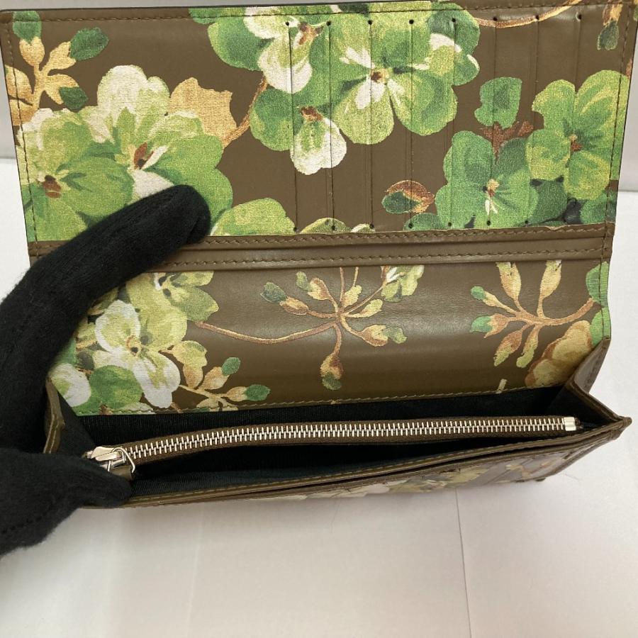 ☆極美品☆ グッチ 2つ折り長財布 ブルームス 408811 黒 花柄 GUCCI グッチ メンズ 二つ折り長財布 ブルームス 408811 ブラック
