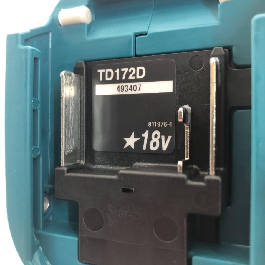 MAKITA マキタ 工具 電動工具 インパクトドライバ 充電器・充電池2個・ケース付 コードレス式 18v 【Faucet】 TD172DRGX 未使用に近い