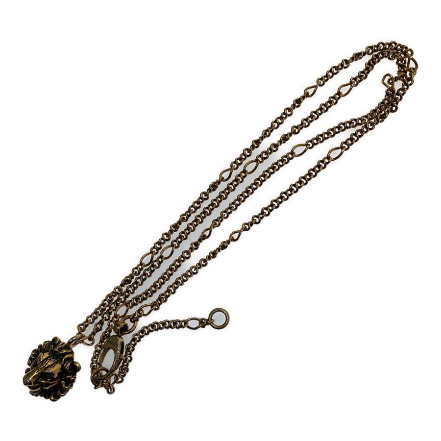 GUCCI □□ グッチ ライオンヘッド ペンダント付き ネックレス GUCCI □□ グッチ ライオンヘッド ペンダント付き ネックレス