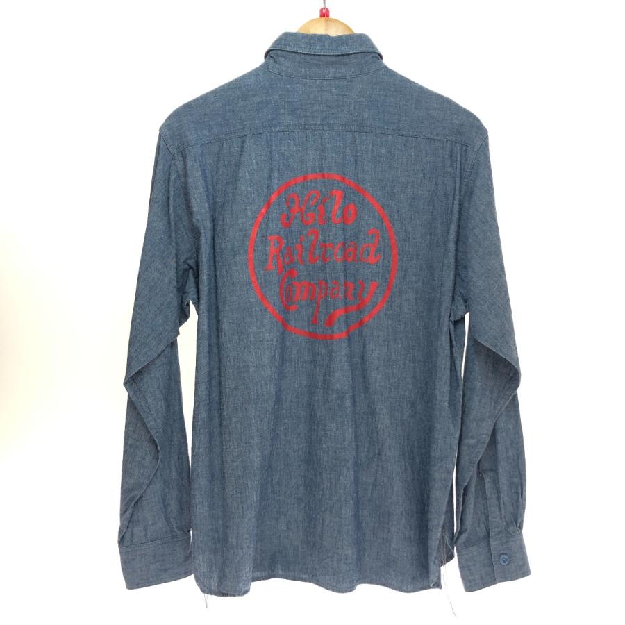 □□SUN SURF サンサーフ 長袖 ブルーシャンブレー ワークシャツ Mサイズ SS28522 ブルー □□ SUN SURF サンサーフ 長袖 ブルーシャンブレー ワークシャツ M