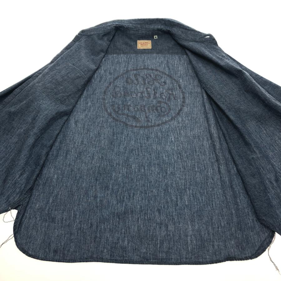 □□ SUN SURF サンサーフ 長袖 ブルーシャンブレー ワークシャツ M