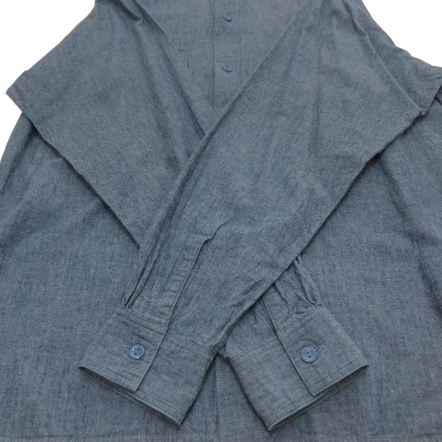 □□ SUN SURF サンサーフ 長袖 ブルーシャンブレー ワークシャツ M