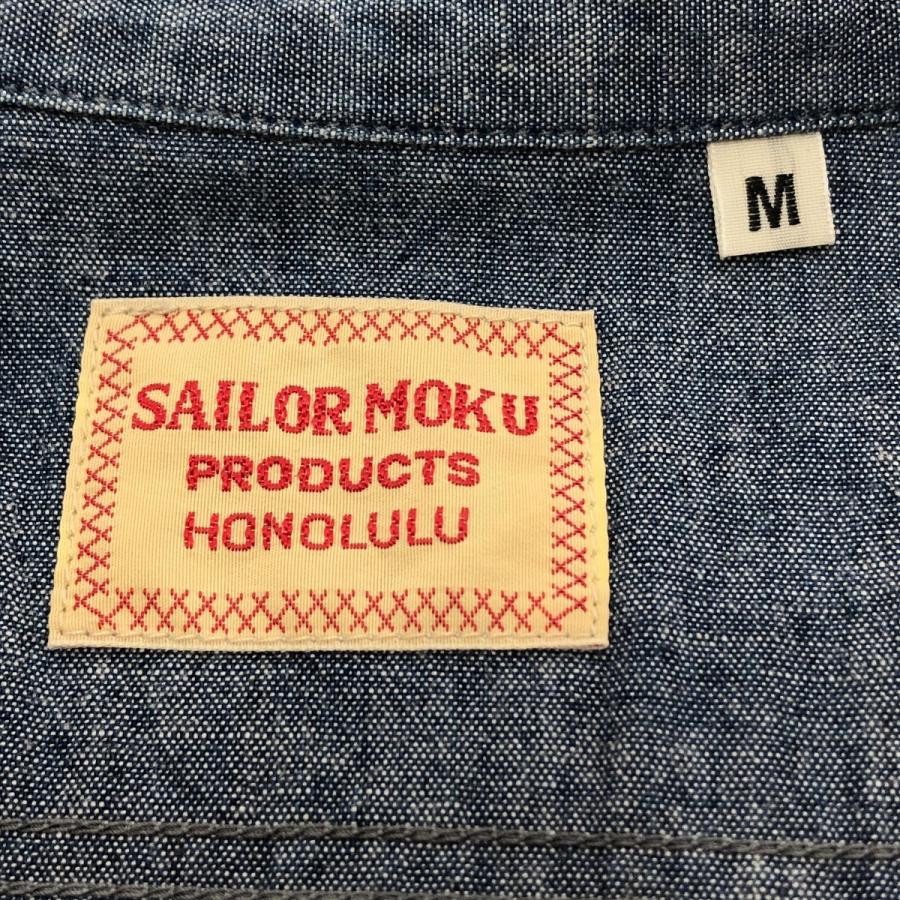 □□ SUN SURF サンサーフ 長袖 ブルーシャンブレー ワークシャツ M