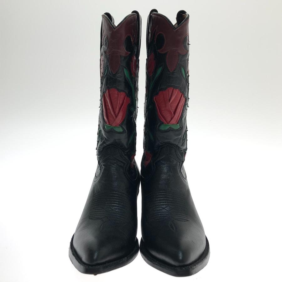 □□ MONTANA モンタナ ウェスタンブーツ SIZE 7D ブラック やや傷や