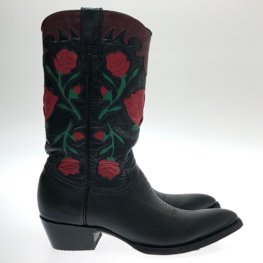 □□ MONTANA モンタナ ウェスタンブーツ SIZE 7D ブラック やや傷や