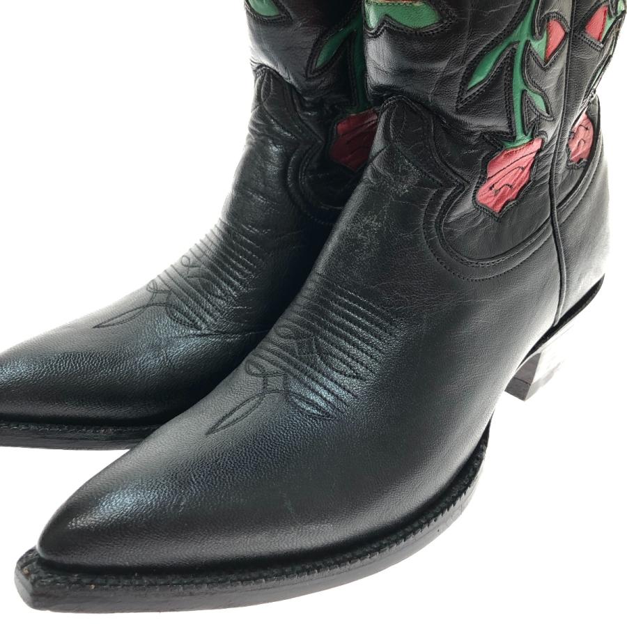 □□ MONTANA モンタナ ウェスタンブーツ SIZE 7D ブラック やや傷や