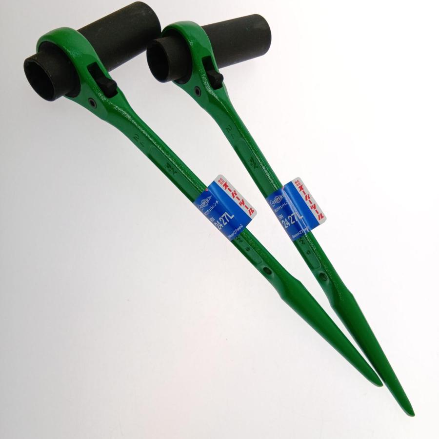 □□SUPERTOOL 両口ラチェットレンチ RN24×27L □□ SUPERTOOL 両口ラチェットレンチ RN24×27L 未使用に近い