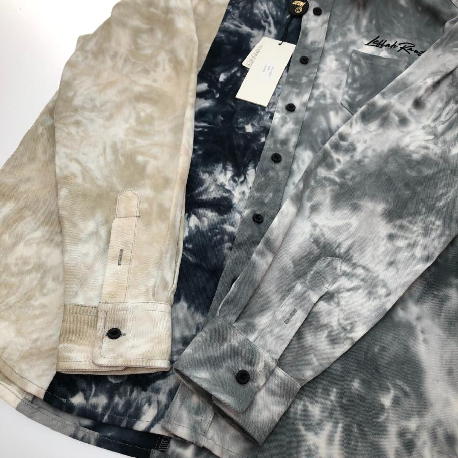 □□LEFLAH 長袖シャツ Mサイズ LF-LSH22-02 グレー/ベージュ/ネイビー □□ LEFLAH 長袖シャツ Mサイズ LF-LSH22-02 グレー/ベージュ