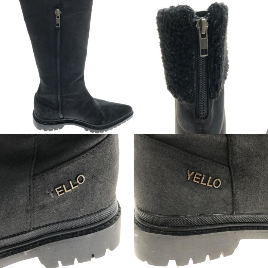 『yello』イエロ (M) ロングブーツ □□ YELLO イエロ ロングニーハイブーツ Mサイズ 本体のみ ブラック