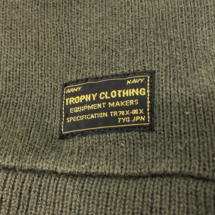 □□TROPHY CLOTHING トロフィークロージング タートルネック SIZE 38/M カーキ □□ TROPHY CLOTHING トロフィークロージング タートルネック SIZE 38