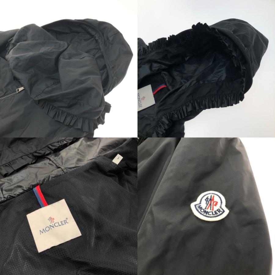 □□MONCLER モンクレール LAIT ナイロンジップアップパーカー Sサイズ F10931A73600 ブラック MONCLER（モンクレール） □□ LAIT ナイロンジップアップパーカー S