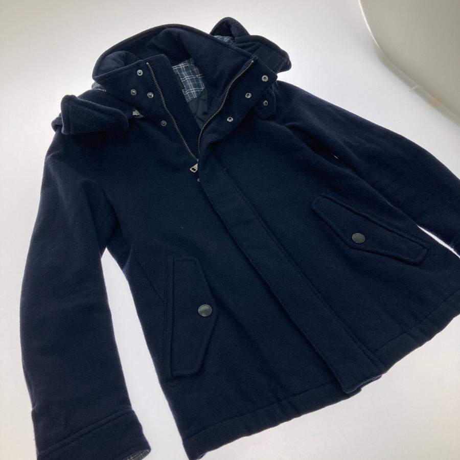 コ*！様 BURBERRY BLACK LABEL スタジャン L ネイビー/ブ BURBERRY BLACK LABEL（バーバリーブラックレーベル） □□ 中綿