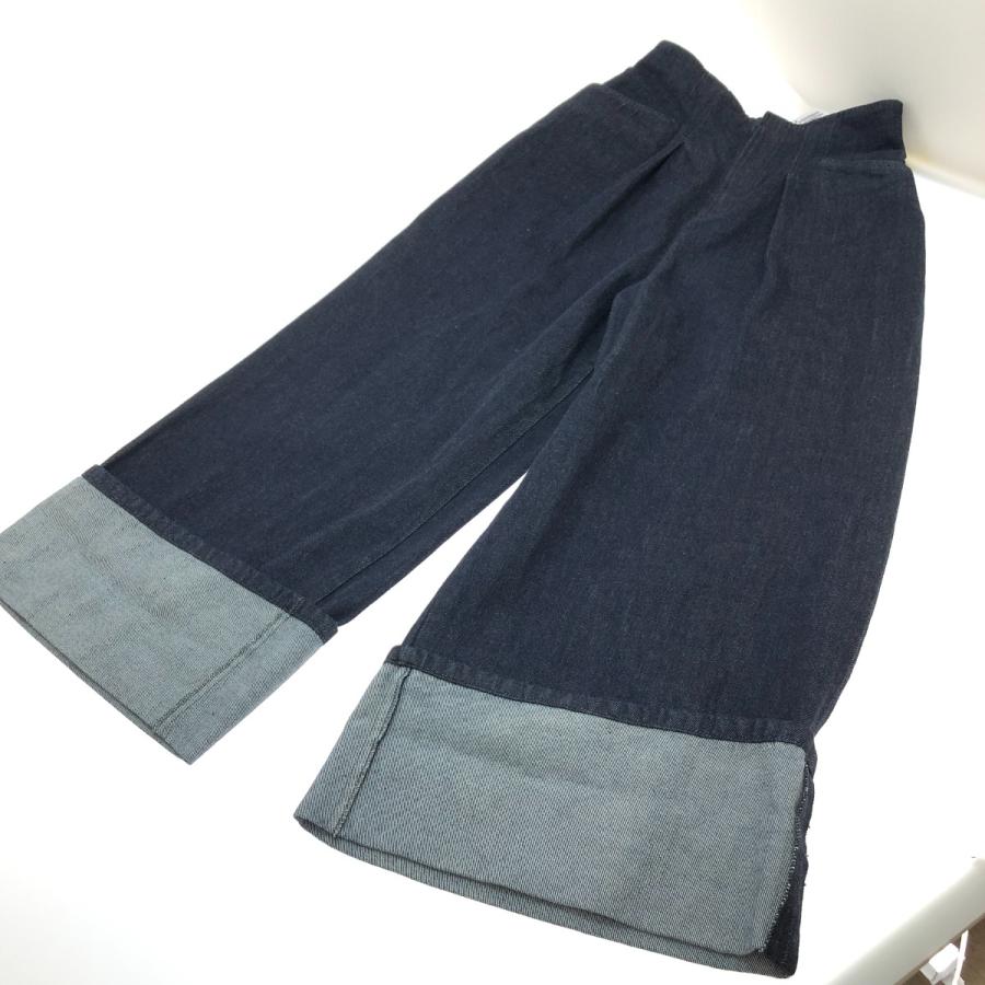 □□ LANVIN en Bleu ロールアップワイドデニムパンツ SIZE 40(L  