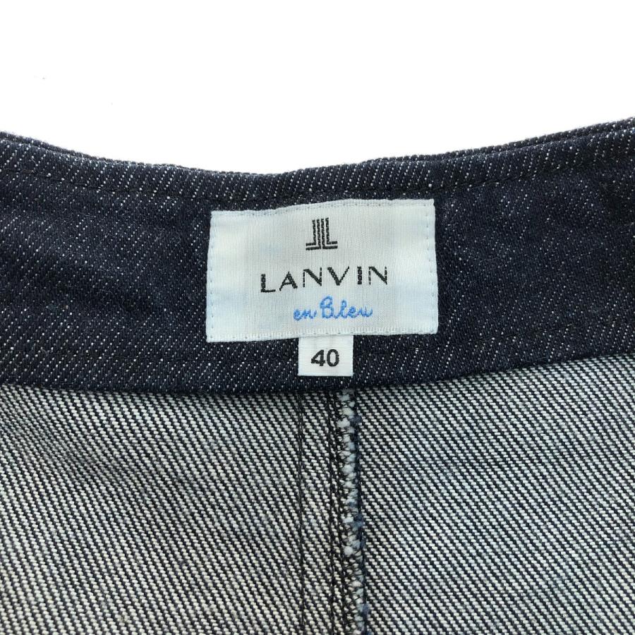 □□ LANVIN en Bleu ロールアップワイドデニムパンツ SIZE 40(L  