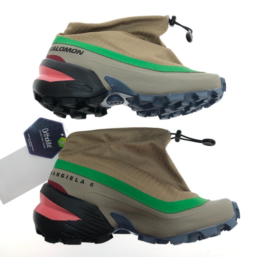 □□ SALOMON サロモン MM6 メゾンマルジェラ スニーカー 22cm S66WS0082 ベージュ×グリーン 目立った傷や汚れなし
