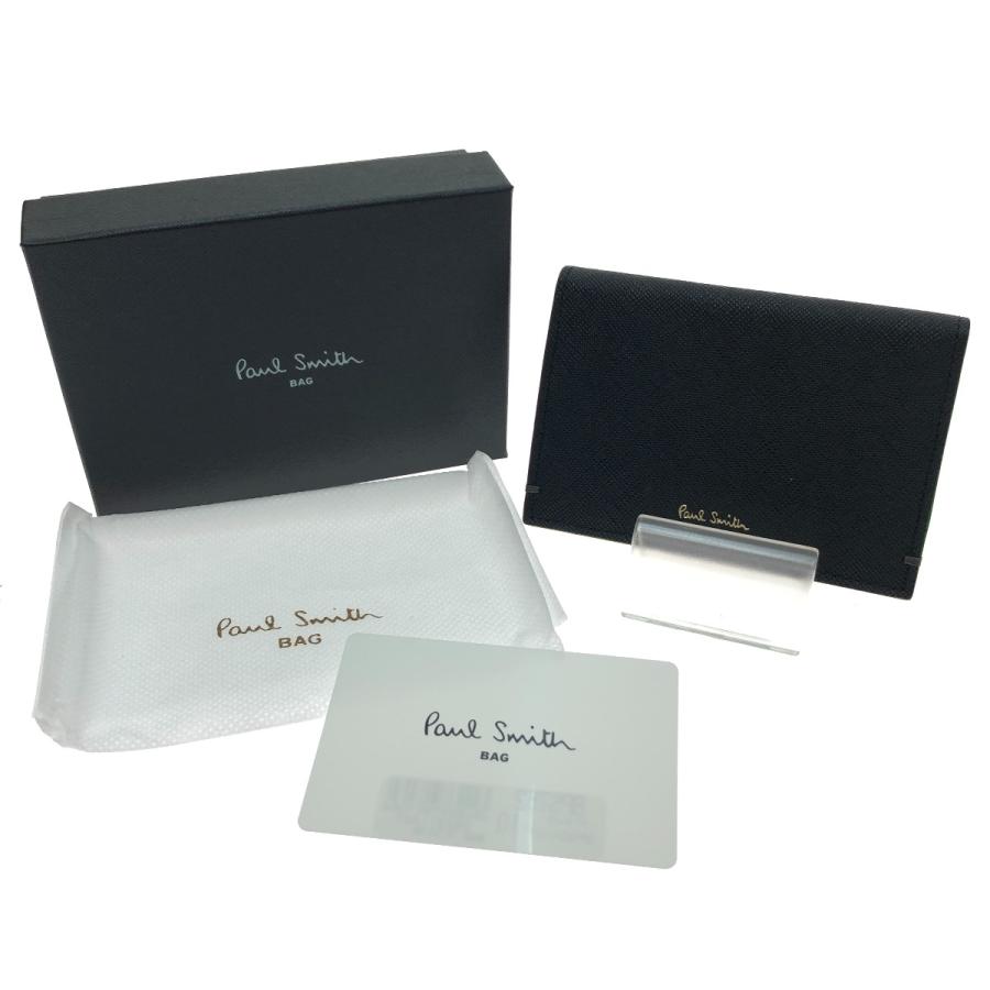 □□Paul Smith ポールスミス 二つ折りパスケース カラードエッジAW23 843761 P752 ブラック Paul Smith（ポール・スミス） □□ 二つ折りパスケース カラード