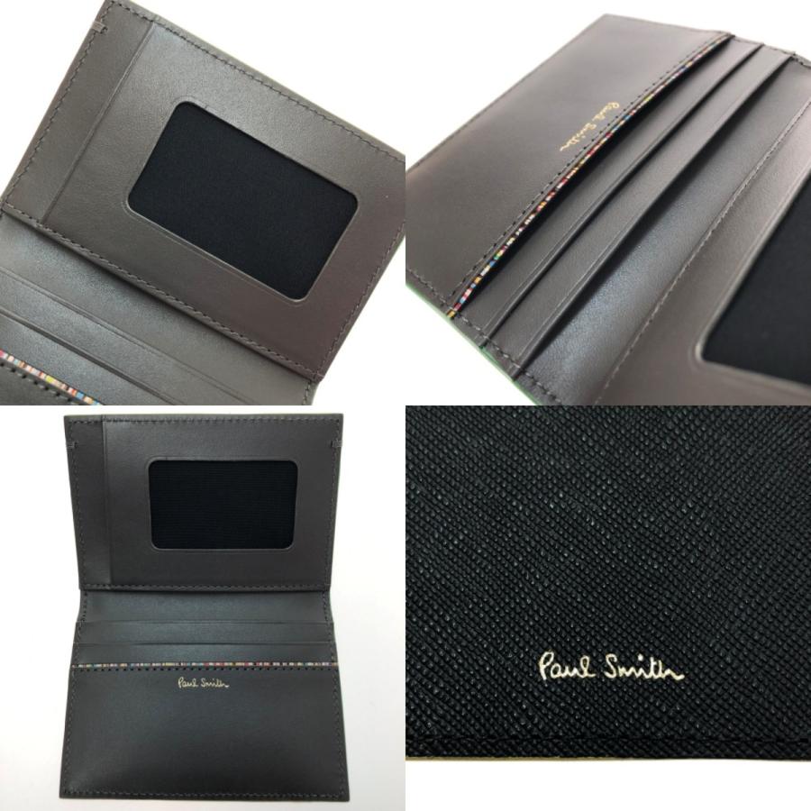□□Paul Smith ポールスミス 二つ折りパスケース カラードエッジAW23 843761 P752 ブラック Paul Smith（ポール・スミス） □□ 二つ折りパスケース カラード