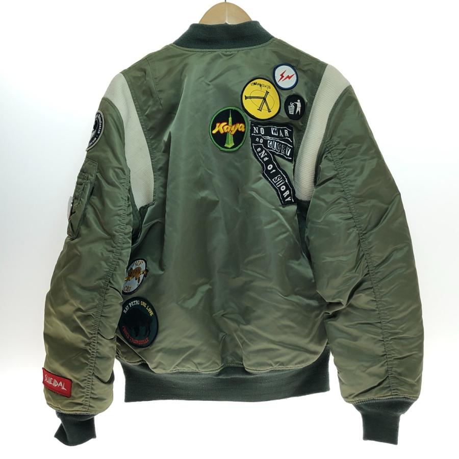 □□ stussy ステューシー MA-1 ジャケット Mサイズ オリーブ 傷や汚れ 