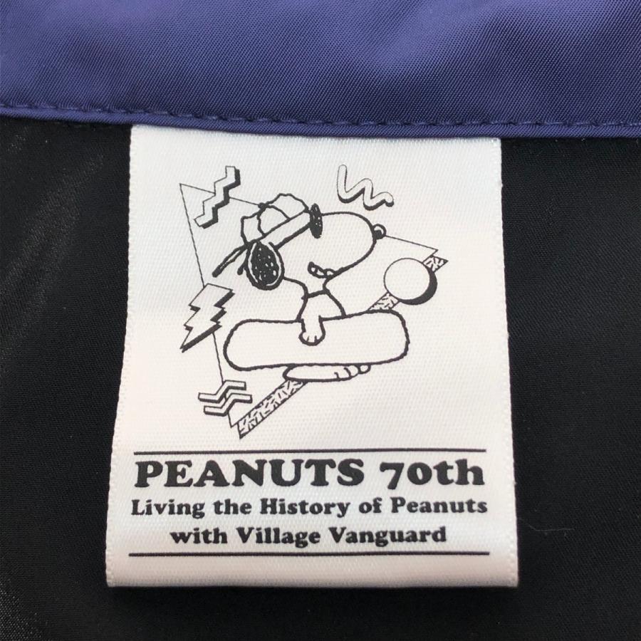□□ヴィレッジヴァンガード PEANUTS スヌーピー 70周年記念 ナイロンジャケット Mサイズ 12041749 ブラック □□ ヴィレッジヴァンガード PEANUTS スヌーピー 70周年記念 ナイロン