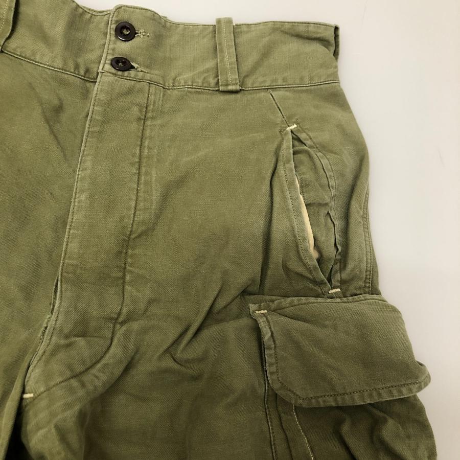 □□ 50s Frencn Army ミリタリーパンツ サイズ不明 古着 M47前期 傷