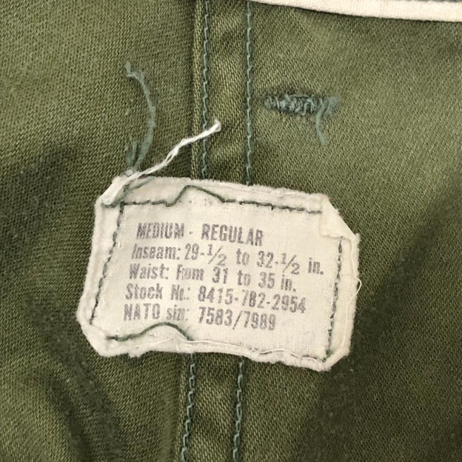 □□ 70s US.ARMY パンツ Medium-Regular M-65 72年製 古着 8415-782