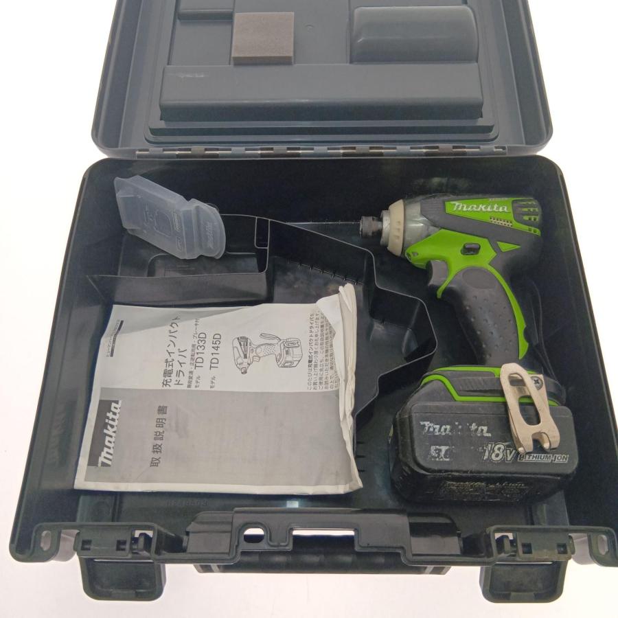 マキタ　TD145D　インパクトドライバ　バッテリー二個18V/充電器/ケース付き　【ハンズクラフト宜野湾店】 □□ MAKITA マキタ 充電式インパクトドライバ 18V TD145D 傷や汚れ