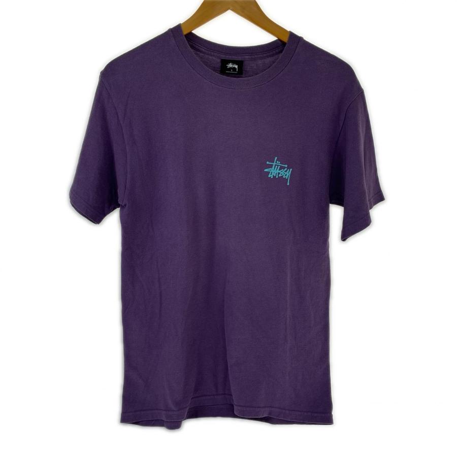 STUSSY（ステューシー） Tシャツ SIZE S 古着 パープル 傷や汚れあり