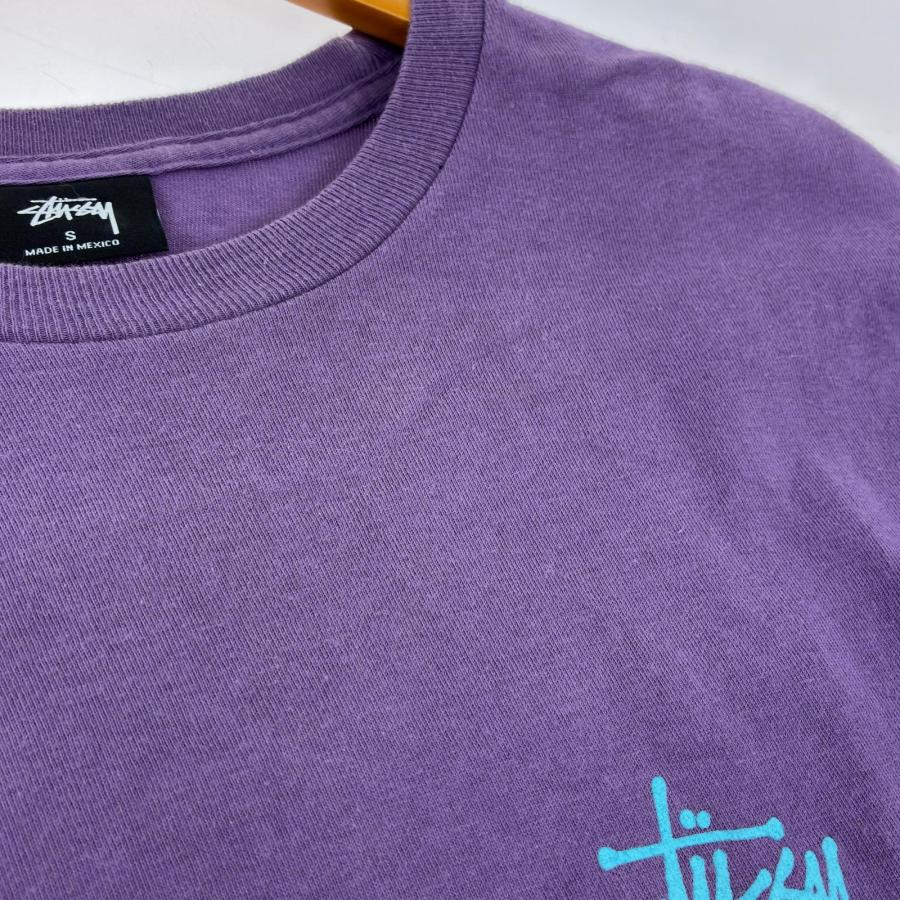 STUSSY（ステューシー） Tシャツ SIZE S 古着 パープル 傷や汚れあり