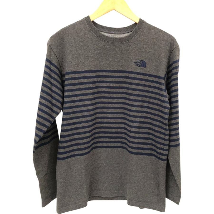 □□THE NORTH FACE ザノースフェイス Tシャツ 長袖Tシャツ ボーダー SIZE M NT81837 グレー×ネイビー THE NORTH FACE（ザ ノースフェイス） □□ Tシャツ 長袖Tシャツ