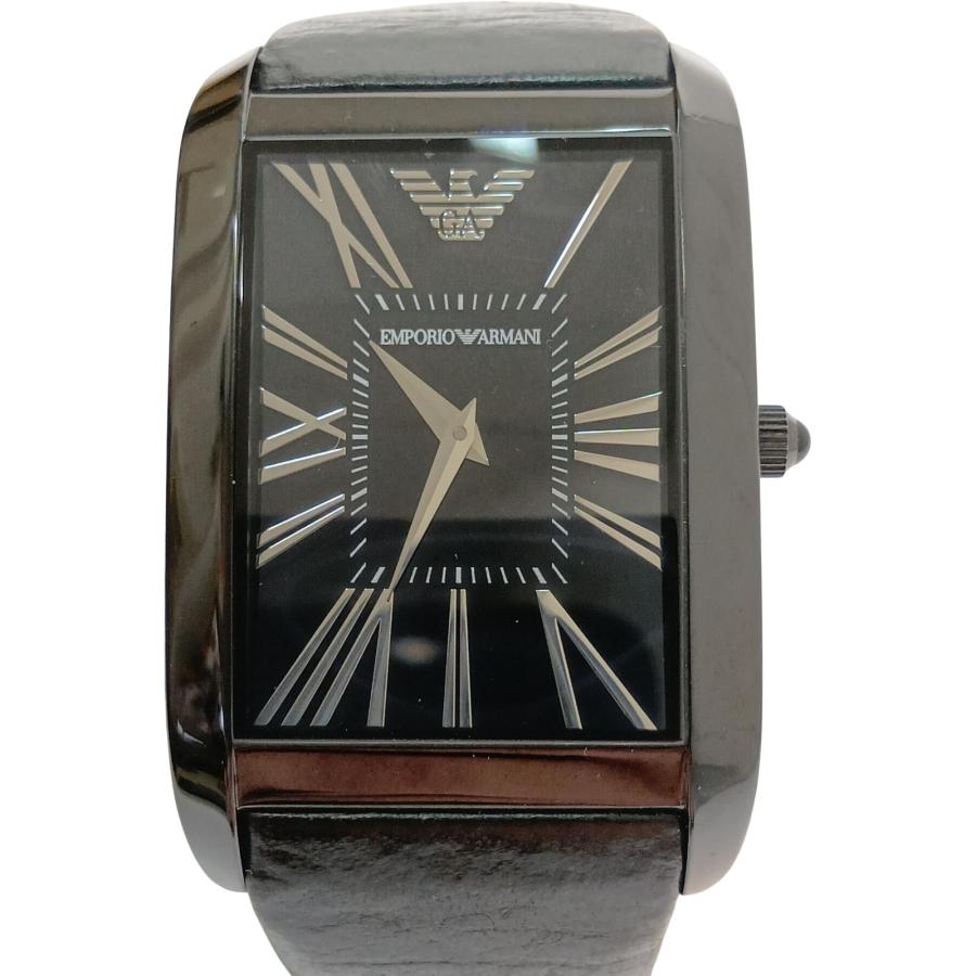 【ミラノ購入】EMPORIO ARMANI ラムレザー2010 アーカイブ EMPORIO ARMANI □□ エンポリオアルマーニ 腕時計 スクエア クォーツ
