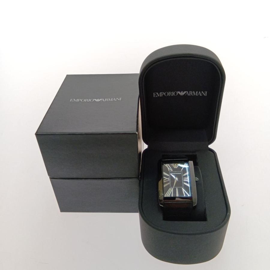 【ミラノ購入】EMPORIO ARMANI ラムレザー2010 アーカイブ EMPORIO ARMANI □□ エンポリオアルマーニ 腕時計 スクエア クォーツ