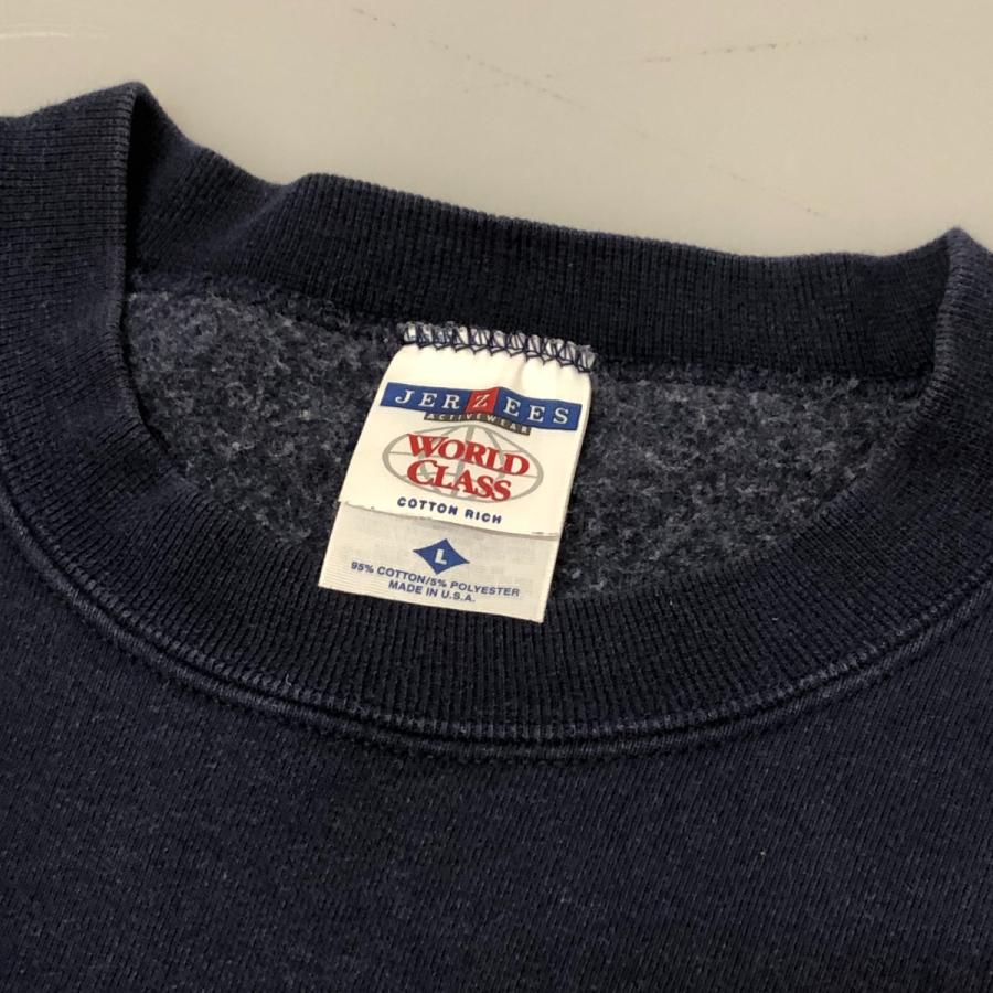 90s JERZEES スウェット トレーナー Lサイズ 古着 アメリカ製 ネイビー 90s JERZEES スウェット トレーナー Lサイズ 古着 アメリカ製 ネイビー