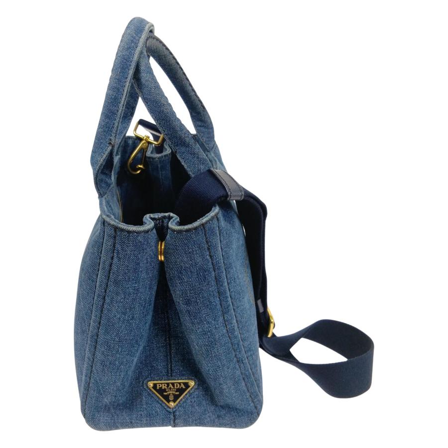 プラダ PRADA カナパ デニム 2way ハンドバッグ ショルダーバッグ PRADA（プラダ） カナパ デニム 2WAYショルダーバッグ ハンドバッグ