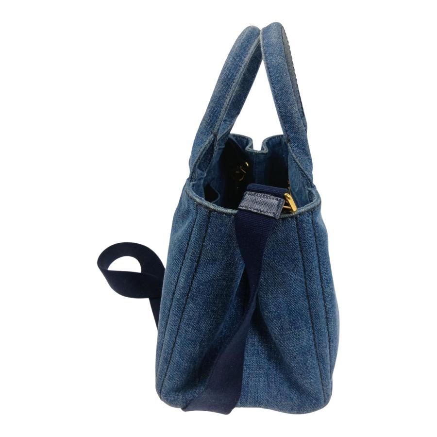 PRADA（プラダ） カナパ デニム 2WAYショルダーバッグ ハンドバッグ
