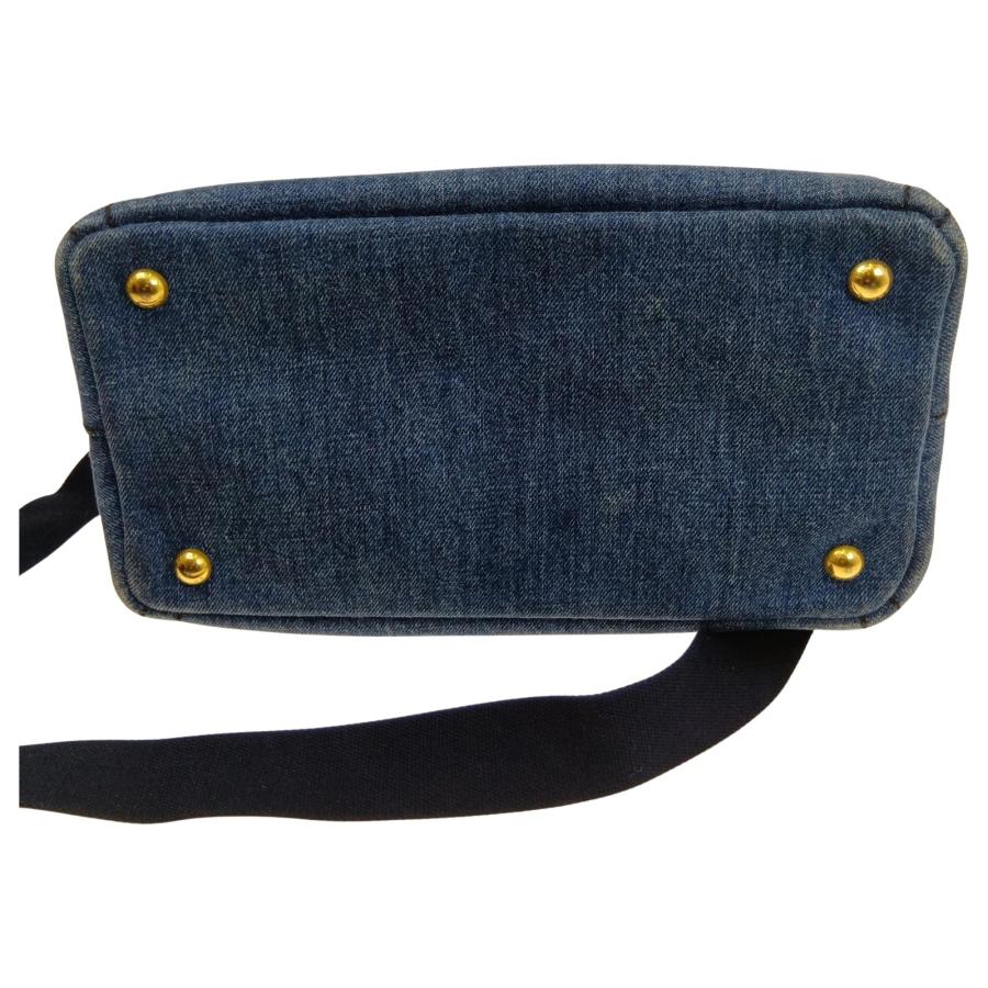 PRADA（プラダ） カナパ デニム 2WAYショルダーバッグ ハンドバッグ
